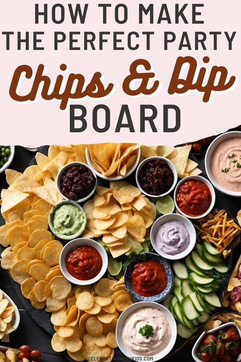 Craft the perfect chips and dip board for your party with these easy tips! Discover the variety of chips and dips, pick the perfect pairings, and ace the presentation effortlessly for a snacking experience that delights everyone. Chips And Dip Board, Chips Charcuterie Board, Dip Board, Party Dips Easy, Chips Dip, Vegetable Dips, Chips And Dip, Charcuterie Inspiration, Snack Board