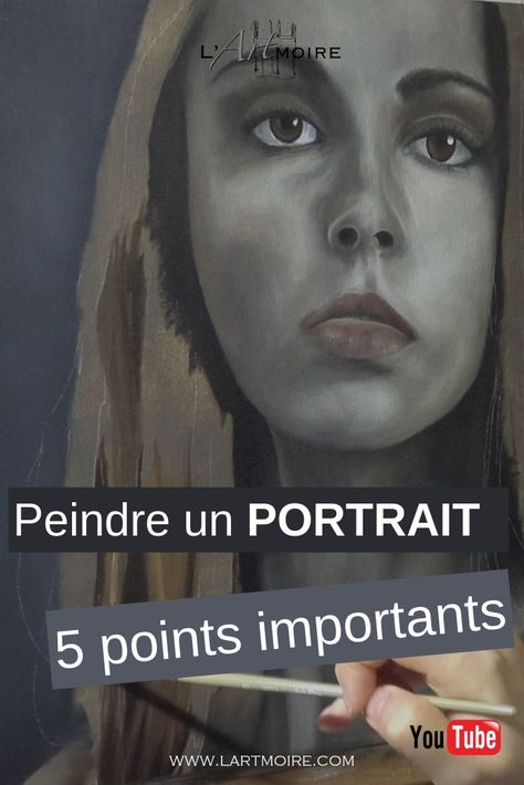 Aimerais-tu apprendre comment peindre un portrait? Que ce soit en peinture à l'huile ou peinture acrylique, je te donne 5 points importants qui t'aideront à bien réussir ton portrait. Art Amour, Jolie Photo, Art Portrait, Art Abstrait, Crayon, Art Inspiration, Movie Posters, Quick Saves, Art