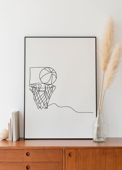 This Digital Prints item by Namiby has 251 favorites from Etsy shoppers. Ships from United States. Listed on May 19, 2024 Basketball Line Art, Basketball Drawing Ideas, Basketball Sketch, Uni Decor, Basketball Nursery, Basketball Theme Room, Drawing Room Decoration, Basketball Painting, Sketch Outline