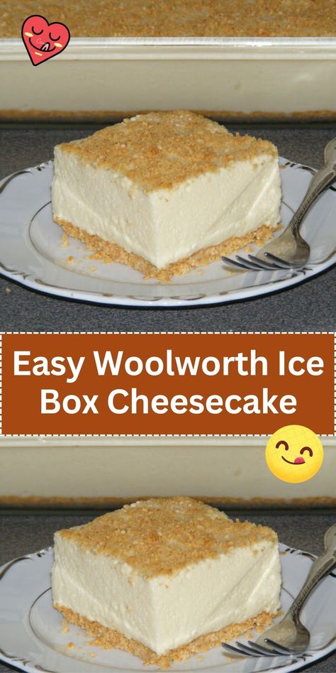 Relive the nostalgia with this Easy Woolworth Ice Box Cheesecake. A no-bake, creamy treat that's a delightful blast from the past. Ice Box Cheesecake, Woolworth Cheesecake, Sweet Hawaiian Crockpot Chicken Recipe, Icebox Desserts, Ketogenic Desserts, Italian Cream Cakes, Icebox Cake, Ice Box, Chicken Crockpot Recipes