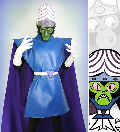 Mojo Jojo Costume, Power Puff Costume, Powerpuff Girls Mojo Jojo, Powerpuff Girls Costume, Perfect Cosplay, Dino Costume, Super Nana, Mojo Jojo, Halloween Coustumes