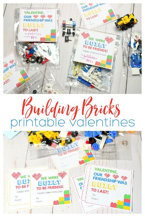 Lego Valentine, Saint Valentin Diy, Cadeau St Valentin, Kindergarten Valentines, Valentinstag Party, Diy Valentines Cards, Class Valentines, Valentine Gifts For Kids, Free Printable Cards