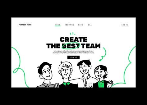 Hand Drawn Website Design, Illustration Website Design, Illustration Website, Landing Page Inspiration, Website Banner Design, Planning App, Portfolio Website Design, Characters Inspiration Drawing, Webpage Design