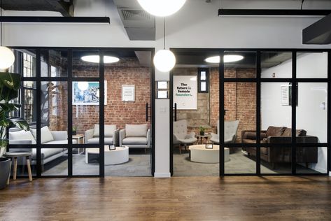 First Round Offices - New York City New York Office Design, Cozy Industrial Office Design, Industrial Executive Office, Design Firm Office, Commercial Office Storage, Factory Office Design, Industrial Office Interior, Modern Industrial Office Design, Warehouse Office Design