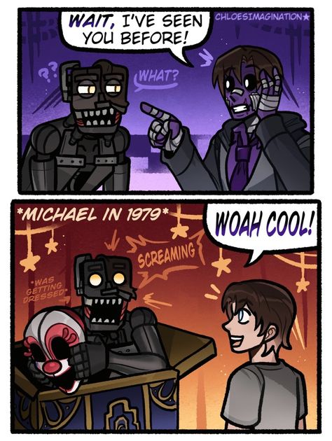 Michael afton knows the FNAF mimic's secret.. 2560x1440 Wallpaper, Michael Afton, Drawing Cartoon Faces, The Mimic, Sun And Moon Drawings, Animatronic Fnaf, Fnaf Movie, Fnaf Comics, Fnaf Stuff