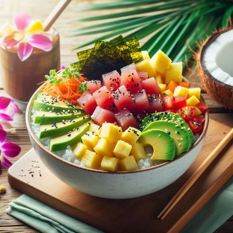 A Culinary Journey through Hawaii's Iconic Dish: Poke Mahi Mahi Poke Bowl, Hawaii Poke, California Poke Bowl, Poke Hawaii, Poke Bowl Hawaii, Hawaiian Poke Bowl, Bbq Short Ribs, Ahi Poke, Ahi Tuna