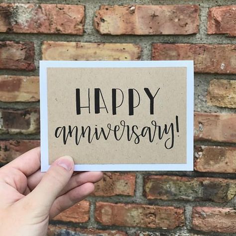 Anniversary Greeting Cards Handmade, Happy Birthday Wishes For A Friend, Happy Anniversary Card, Happy Anniversary Quotes, Anniversary Cards Handmade, Happy Anniversary Wishes, Calligraphy Cards, Hand Lettering Cards, Happy Anniversary Cards