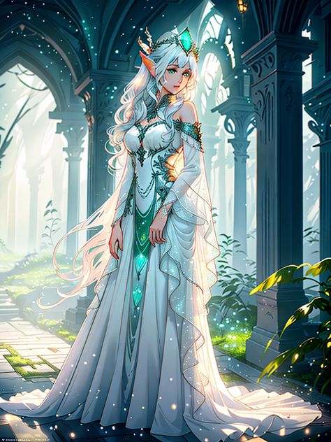 "Discover the magic within: This ethereal elf maiden, captured in an ultra-realistic digital painting, invites you into an ancient, glowing forest. Unedited, in stunning 8K—where fantasy meets reality. Perfect symmetry, serenity, and timeless beauty await." Elf Priestess, Elves Female Beautiful, Elf Maiden, Digital Concept Art, Glowing Forest, Sensory Classroom, Enchanted Characters, Girl Fanart, Perfect Symmetry