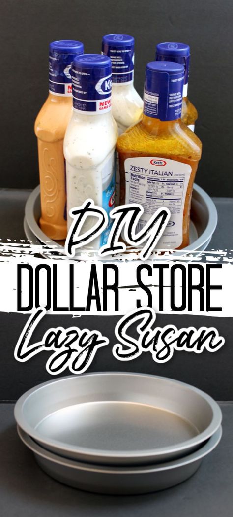 This inexpensive organizing idea is all about using products from the dollar store to make a DIY lazy susan. This easy project takes seconds to make and will be perfect in your cabinets or pantry! #organize #organization #lazysusan #dollarstore #dollartree Lazy Susan Organization Ideas, Diy Lazy Susan Turntable, Painted Lazy Susan, Diy Lazy Susan, Craft Paint Storage, Lazy Susan Organization, Organizing Products, Dollar Store Diy Organization, Diy Decoracion