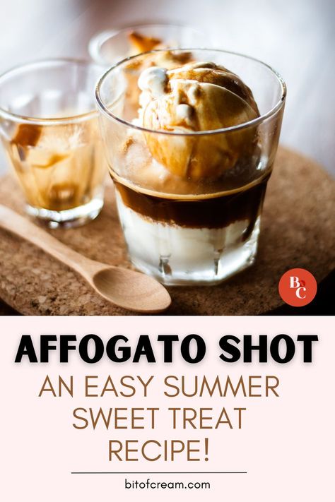 Need a midday pick-me-up or after-dinner treat? The affogato makes the perfect dessert for coffee lovers! Find the easy recipe over at Bitofcream.com! Affogato Coffee, Gelato Flavors, Italian Drinks, Espresso At Home, Coffee Guide, Irish Cream Liqueur, Espresso Beans, French Roast, Italian Cookies