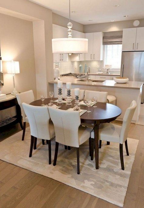 Kitchen Dining Living Room Combo Layout, Living Room Dining Room Kitchen Combo, Dining Room Kitchen Combo, Kitchen Dining Living Room Combo, Small Dining Room Decor, Kitchen Dining Room Combo, Small Dining Room, Kitchen Dining Living Room, Kitchen And Dining Area