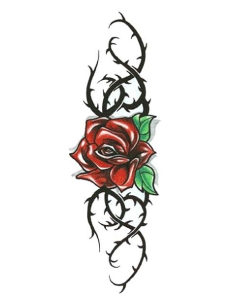 Rose Vine With Thorns Tattoo, Thorny Vine Tattoo, Thorny Rose Tattoo, Rose And Thorns Tattoo, Rose With Thorns Tattoo, Rose Thorn Tattoo, Thorn Bush, Thorns Tattoo, Rose Vine Tattoos