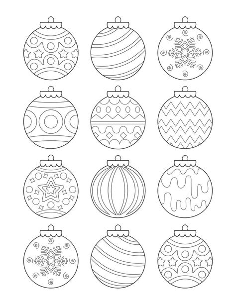 Celebrate the holidays with these free printable Christmas coloring pages for kids. You will find cute kids coloring pages with Christmas themes that feature Santa, snowmen, Christmas wreaths, gingerbread men, Christian themes like the nativity scene, and much more! Whether you are looking for kids coloring pages for younger children like toddlers or preschoolers, teenagers, there are tons of Christmas coloring sheets for everyone. Kids Christmas Drawings, Christmas Colouring Printables Free, Christmas Crafts For Kids At School, Christmas Ornaments Drawing, Teen Coloring Pages, Christmas Ornaments Coloring, Ornament Coloring Pages, Complex Mandala, Christmas Ideas For Kids