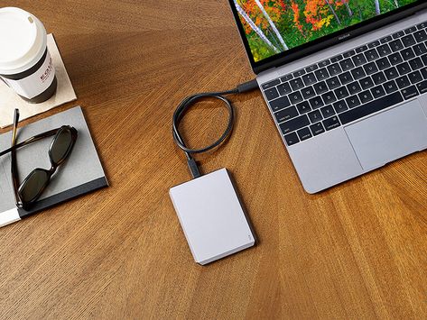 LaCie Mobile Drive - USB-C External Hard Drive | LaCie ASEAN Laptop Gadgets, External Hard Drive, Hard Drive, Sleek Design, Ipad, Gadgets, Mac, Laptop, Drive