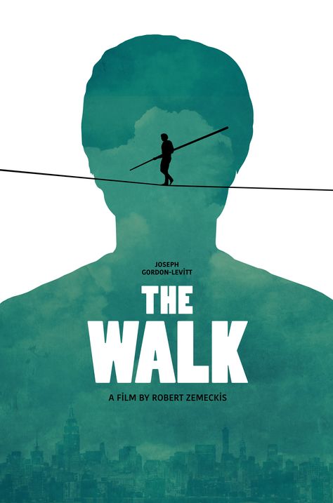 The walk began in his imagination and stayed there as a vision until he made it come true. The Walk Movie, Poster Project, Best Movie Posters, Retro Posters, Joseph Gordon Levitt, Minimal Movie Posters, Movie Posters Design, Minimal Poster, Cinema Posters