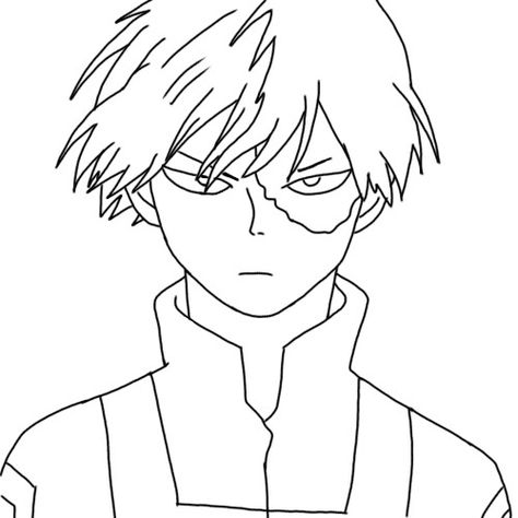 Shoto Vs enemy Todoroki Lineart, Enemy Drawing, Naruto Drawings Easy, Face Outline, Anime Lineart, X Picture, Naruto Drawings, Cute Easy Drawings, Coloring Book Art