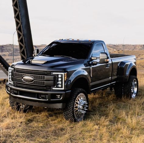 Single Cab Dually, Diy Truck Mods, Ford Dually, Lawn Striping, Diesel Pickup Trucks, Big Ford Trucks, Single Cab Trucks, Ford F450, Cummins Trucks