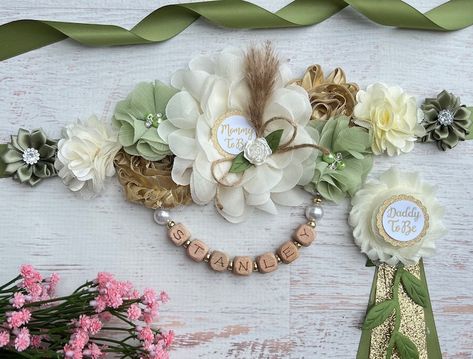 Baby Shower Belt, Maternity Sash Diy, Baby Shower Belly Sash, Maternity Belt Sash, Safari Baby Shower Decorations, Sage Green Baby Shower, Baby Shower Souvenirs, Baby Shower Sash, Maternity Belt