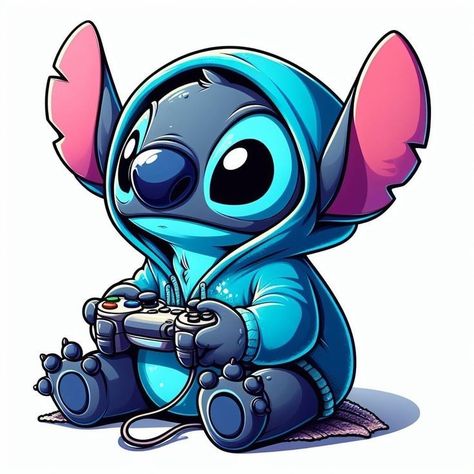 Stitch Cartoon Cute, Cute Drawings Colorful, Stitch Images, Stitch From Lilo And Stitch, Stitch Sketch, Baby Stitch, Stitch Drawings, Lilo And Stitch Characters, Disney Room Decor