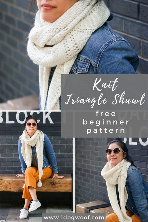 Knit Shawl Pattern Free, Modern Knitting Projects, Knit Shawl Pattern, Free Knit Shawl Patterns, Knit Wrap Pattern, Knit Triangle, Modern Knitting Patterns, Super Scarf, The Berkshire