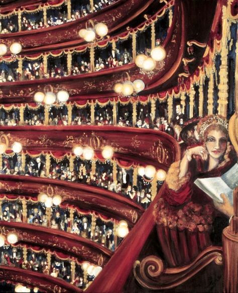 Theater Painting, Opera Aesthetic, Night At The Opera, A Night At The Opera, Selling Artwork, The Opera, Classic Art, Portrait Painting, My Images