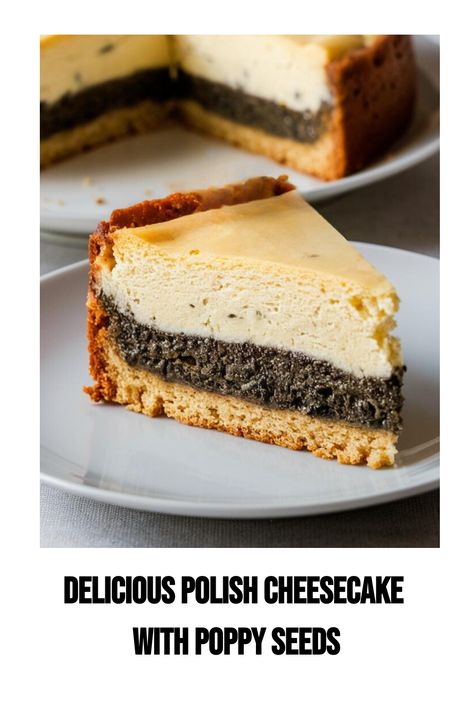 Indulge in the rich flavors of Seromakowiec, also known as Polish Poppy Seed Cheesecake. This delightful dessert boasts a velvety cheesecake layer infused with luscious poppy seed filling, all cradled within a flaky and buttery crust. Elevate your culinary experience by savoring the unique blend of creaminess and nuttiness in every bite of this beloved traditional treat that will surely tantalize your taste buds. Polish Cheesecake, Portuguese Custard Tart Recipe, Poppy Seed Recipes, Custard Tarts Recipe, Poppy Seed Filling, Farmer’s Cheese, Polish Desserts, Cheesecake Layer, Polish Christmas