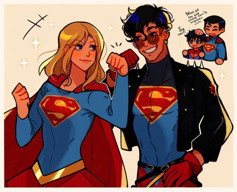 liz I stan conner kent 🕶♥️🦆 on Twitter: "anyway kon and kara are cool & sassy cousins 🥰 #superfam… " Superhero Family, Superman Family, Superman Art, Dc Super Hero Girls, Batman Funny, Arte Dc Comics, Dc Comics Superheroes, Dc Comics Characters, Batman Family