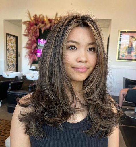 Beauty| Barber| Blowout Bar on Instagram: "Big Bouncy Blowout by @kelsdidmyhair #90sblowout #90shair #90sfashion #davines #surrealbeautynashville" Slightly Below Shoulder Length Hair, Mid Length Blow Dry, Hair One Length, Mid Length Blow Dry Hairstyles, Prom Hair Mid Length, Bouncy Blowout Medium Hair, Prom Hair Blowout, Hair Cuts For Wavy Hair Medium, Hair Cuts Mid Length