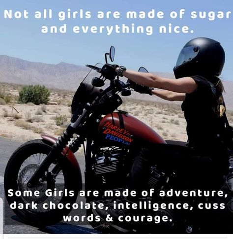 Biker Quotes Inspiration, Biker Chick Quotes, Happy Sunday Funday, Motorcycle Memes, Women Motorcycle Quotes, Harley Davidson Art, Biker Quotes, Biker Aesthetic, Motorcycle Quotes