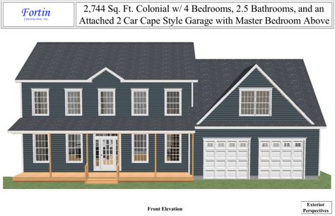 Colonial Home Plans | Fortin Construction — Custom Home Construction | Fortin Construction Colonial Home Plans, Modern Colonial Exterior, Attic Addition, Colonial Home Design, Ranch Addition, Colonial Renovation, House Plans Colonial, Colonial House Exteriors, Exterior House Remodel