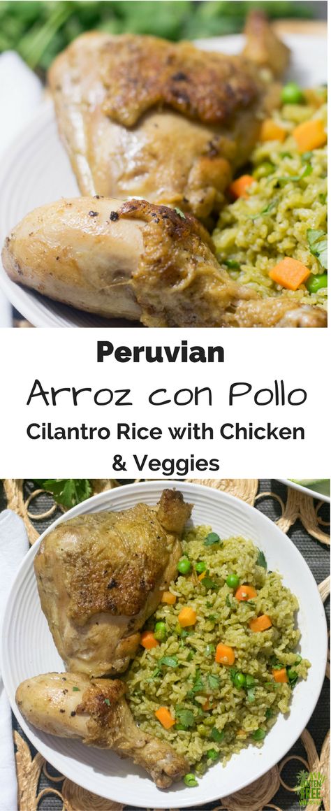 Peruvian Cilantro Rice, Peruvian Dishes Recipes, Peruvian Chicken And Rice Recipe, Peruvian Green Rice, Peruvian Chicken And Rice, Peruvian Meals, Rice Mixed Vegetables, Spanish Quinoa, Peruvian Chicken