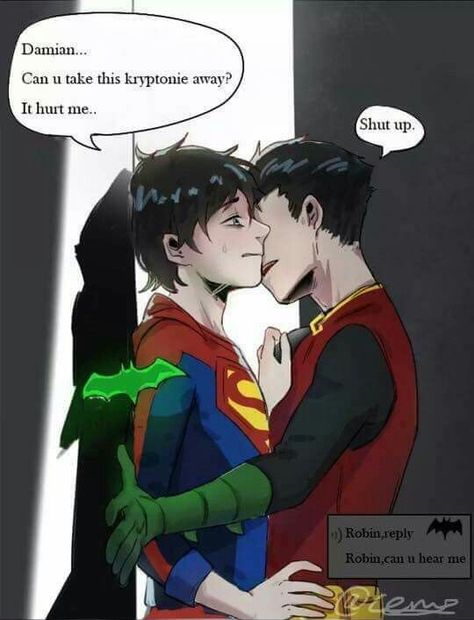 Damien X Superboy, Jonathan X Damian Fanart, Superboy X Robin Kiss, Damijon Kiss, Damian X Superboy, Damian X Jon Kiss, Jon X Damian Kiss, Dc X Dp, Damian Wayne X Jon Kent Kiss