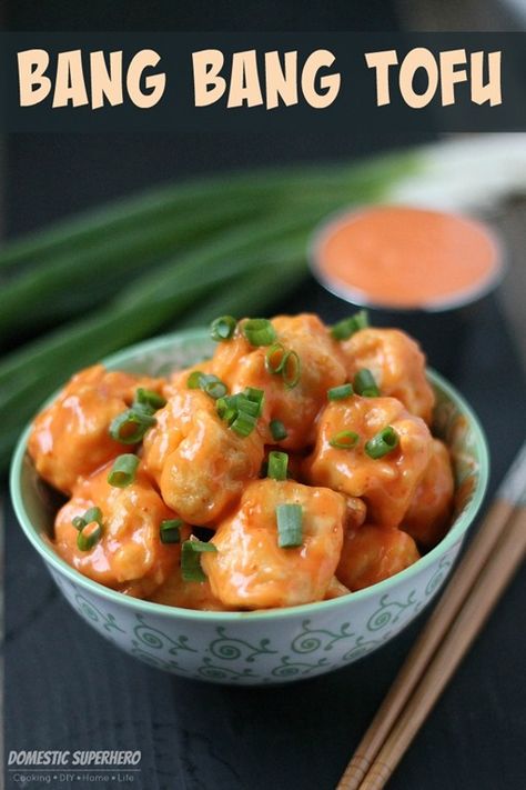 Long ago, I used to love ordering Bang Bang shrimp at Asian restaurants. When I lived in Greenwich, CT, there was this one place we always used to go to eat, and they had the most amazing Bang Bang… Tofu Shrimp Recipes, Shrimp And Tofu Recipes, Bang Bang Tofu, Shrimp Tofu, Asian Tofu, Flaxseed Flour, Egg Substitute, Bang Bang Shrimp, Vegan Egg