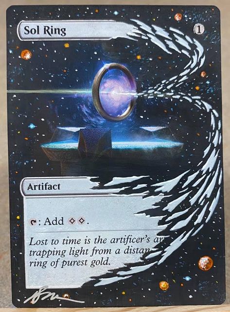 From MTG fan art and alters community. Mtg Fan Art, Sol Ring Mtg Altered Art, Magic The Gathering Card Art, Mtg Altered Art Land, Magic The Gathering Fan Art, Mtg Custom Cards, Mtg Card Art, Mtg Altered Art Cards, Mtg Fanart