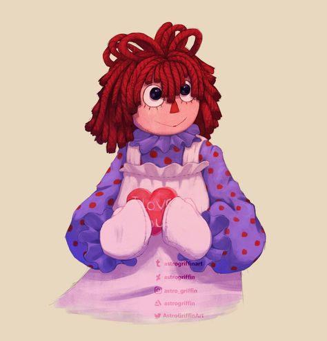 Raggedy Ann And Andy Fanart, Atlantis The Lost Empire, Raggedy Ann Doll, Dnd Races, Raggedy Ann And Andy, Movies And Series, Rose Embroidery, Ghibli Movies, Raggedy Ann