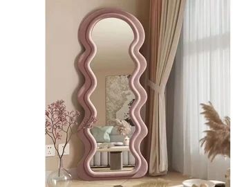 LastChanceMirror - Etsy Turkey Squiggly Mirror, Squiggle Mirror, Curvy Mirror, Leaning Against Wall, Arched Floor Mirror, Mirror Standing, Minimalist Mirrors, Mirror Full Length, Curved Mirror