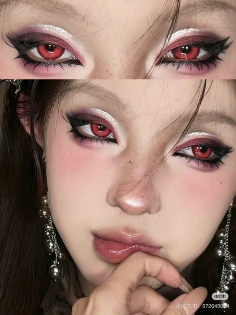 Ideas Maquillaje, Devil Makeup, Media Makeup, Graphic Makeup, Cool Makeup Looks, Goth Makeup, Gothic Makeup, Creative Makeup Looks, Makeup Looks Tutorial