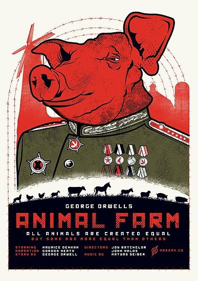 This is an original print featuring the main antagonist from the film [novel] Napoleon the pig. Napoleon’s in this poster is doing his best Stalin impression [spoiler alert] and the colors in the poster hope to give a good representation of the mood of George Orwell’s work. • Also buy this artwork on wall prints, phone cases, home decor, and more. Animal Farm Poster, George Orwell Animal Farm, Animal Farm Book, Farm Poster, Animal Farm George Orwell, Historical Background, Movie Poster Art, George Orwell, Propaganda Posters