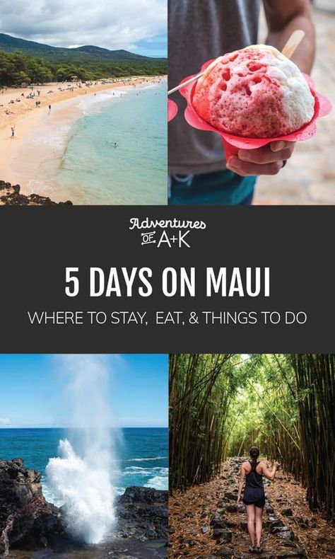 5 Days on Maui Itinerary | Maui Travel Guide | Maui Itinerary | Maui Hawaii | Things to do on Maui | Where to stay on Maui | When to visit Maui | Where to eat on Maui | Best food on Maui | Road to Hana tips | Maui Shave Ice | Maui food | Maui beaches | Best beaches on Maui | Best hikes on Maui | What to do on Maui | Maui travel Maui Itinerary 5 Days, Hawaii 2023, Maui Beaches, Haleakala Sunrise, Maui Travel Guide, Hawaii Cruise, Hawaii Vacation Tips, Hawaii Trip Planning, Maui Food