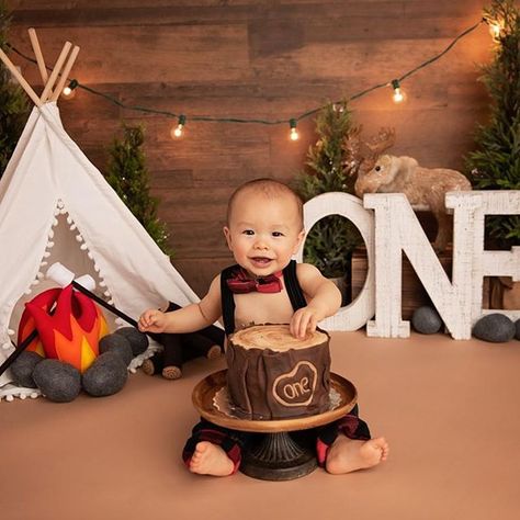 Happy Camper Birthday Party, Camping Theme Birthday, One Happy Camper, 3 Cake, Boys First Birthday Party Ideas, Boys 1st Birthday Party Ideas, 1st Birthday Pictures, Baby Boy 1st Birthday Party, First Birthday Pictures