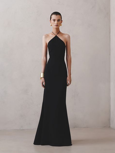 Dresses - Namelazz Official Online Store Black Formal Dress Long Classy, Black Long Dress Elegant, Halter Dress Formal, Elegant Girls, Concert Dresses, Maid Of Honour Dresses, Effortlessly Chic Outfits, Iconic Dresses, Pretty Prom Dresses