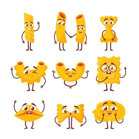 Italian Cartoon Character, Cartoon Characters Illustration, Italian Character Design, Pasta Tattoo, Food Mascot, Food Emoji, Food Character, Urban Mapping, Food Characters