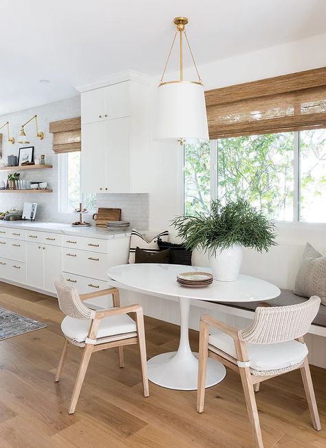 Projects | Lindsey Brooke Design | California based Interior Designer Window Seating, Traditional Kitchen Island, Open Kitchen Layouts, Galley Style Kitchen, Eating Area, Apartment Decoration, Built In Seating, Traditional Dining, Banquette Seating