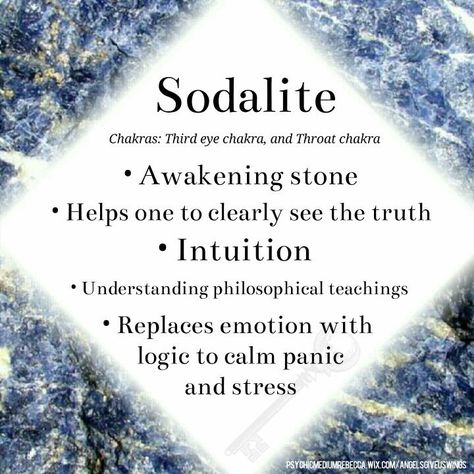 Sodalite crystal meaning Sodalite Crystal Meaning, Sodalite Meaning, Sodalite Crystal, Spiritual Crystals, Gemstone Meanings, Crystal Therapy, Blue Sodalite, Crystal Healing Stones, Crystal Magic