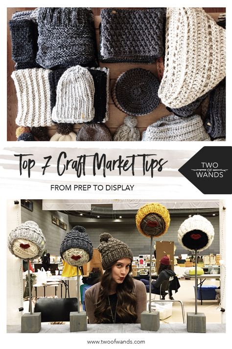 Knitting Display Ideas Craft Fairs, Display Crochet Hats At Craft Fair, Hat Display Craft Show, Craft Fair Hat Display, Knitted Hat Display Ideas, Yarn Display Ideas Craft Fairs, Eyeglasses Display Ideas, Diy Hat Display Craft Fairs, Hat Display Ideas Craft Show