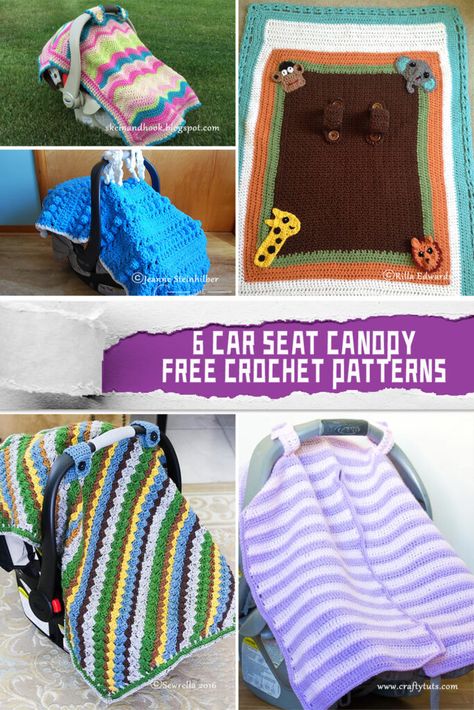 Free Crochet Carseat Cover Pattern, Baby Car Seat Cover Pattern, Car Seat Canopy Pattern, Car Seat Cover Pattern Free, Crochet Car Seat Cover, Car Seat Cover Pattern, Baby Car Seat Blanket, Yarn Projects Crochet, Fair Project Ideas