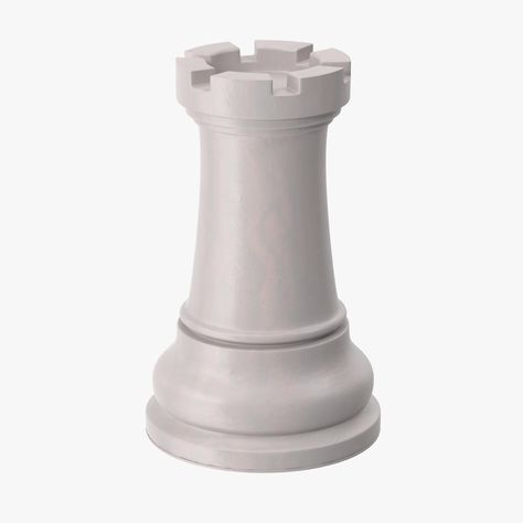 Chess Pieces - Rook White 3D Model #AD ,#Pieces#Chess#Rook#Model Game Card Design, Random Objects, Chin Chin, Modern Resume Template, Modern Resume, Game Card, Chess Pieces, Low Poly, Chess Board