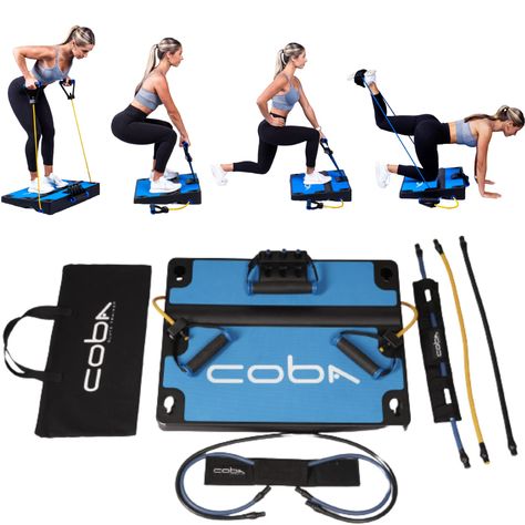 COBA Board Body Trainer - Full Home Workout System, Core, Booty, Arm & Glute Exercise Machine, Portable Home Gym Full Body Resistance Band Trainer with Training App Total Body Workouts, Gym Resistance Bands, Body Trainer, Fitness Vision Board, Workouts At Home, Leg Workouts, Portable Home, Printable Workouts, Body Workout At Home