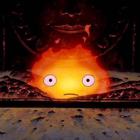 Howls Moving Castle Macbook Wallpaper, Calcifer Profile Picture, Studio Ghibli Gif Pfp, Flip 5 Wallpaper Gif, Calcipher Howl's Moving Castle, Calcifer Wallpaper Desktop, Z Flip 6 Wallpaper Gif, Ghibli Gif Icon, Studio Ghibli Background Gif