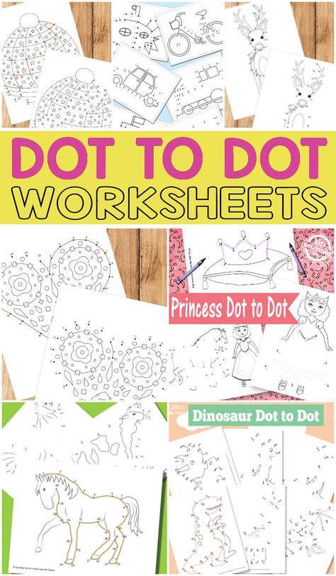 Printable Dot To Dot, Dot To Dot Printables, Dots Free, Dot Worksheets, Do A Dot, Dot Day, Dot To Dot, Connect The Dots, Fine Motor Activities